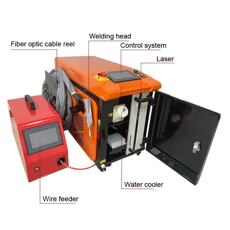 1000-2000W Small Handheld Laser Welding Machine Portable Welder For Metal Stainless Steel Aluminum Alloy