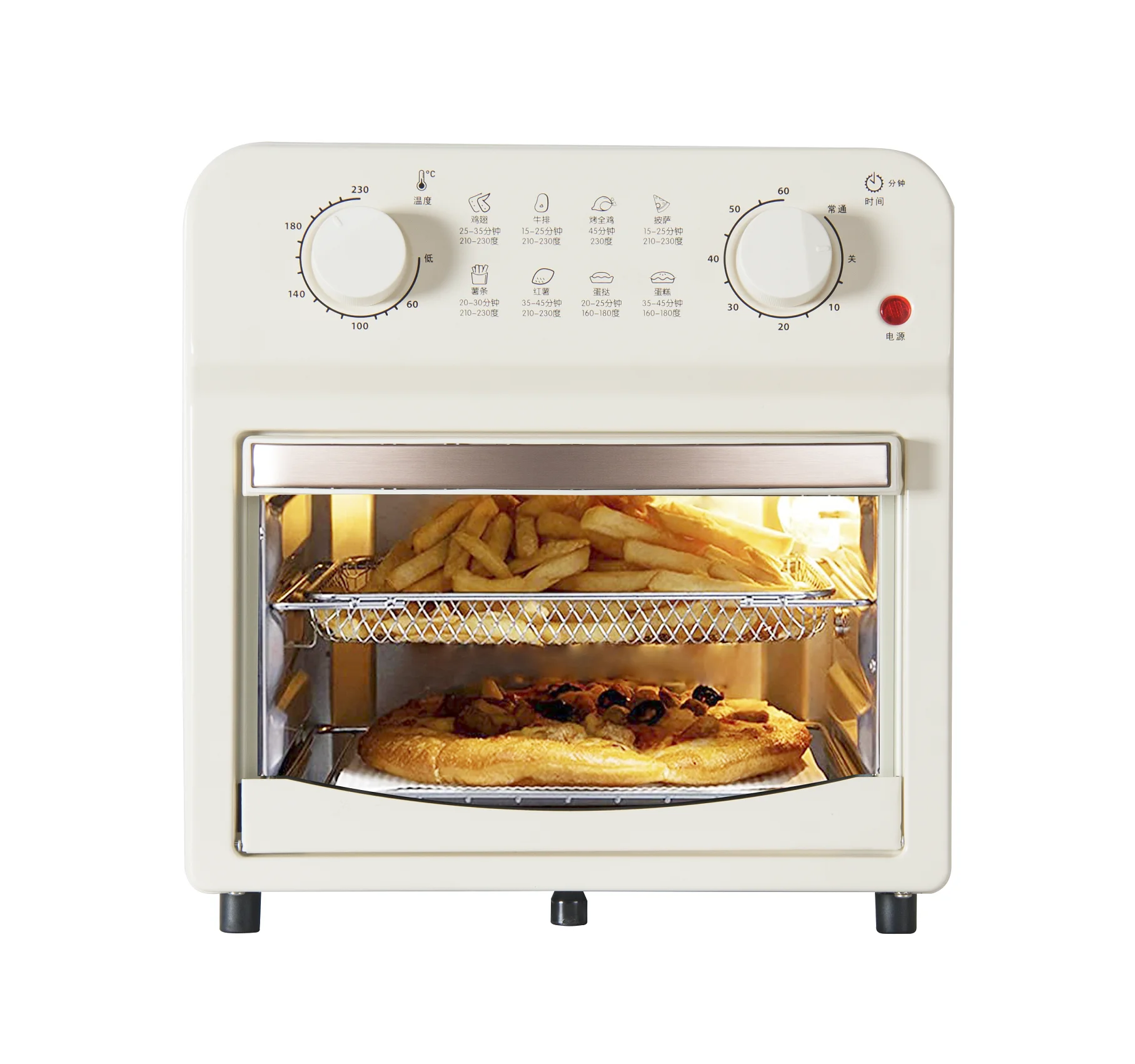 12L Portable Top Fan Air Fryer Toaster Oven Electric convection Oven for Home