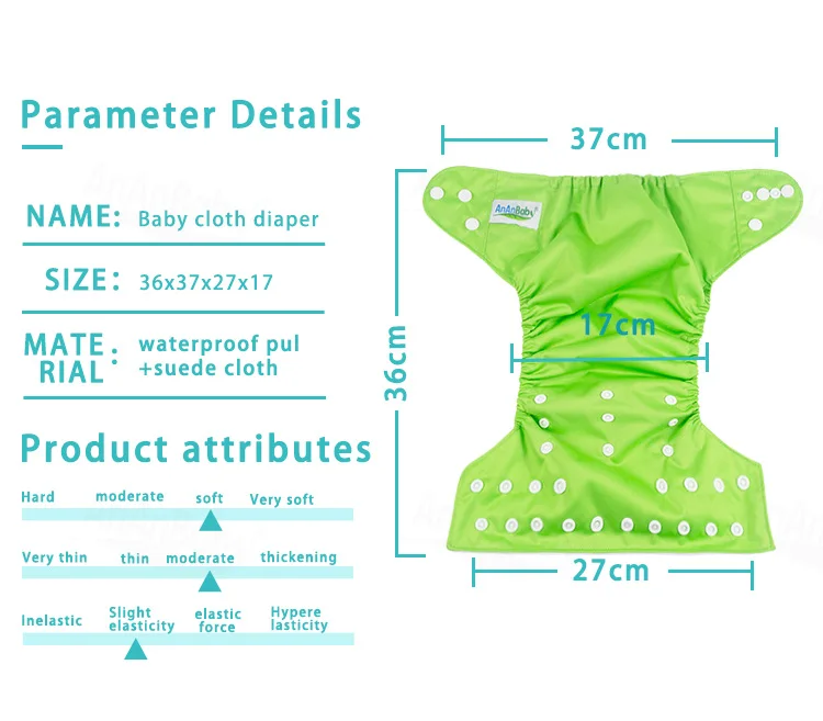 Custom All in One Size Breathable Waterproof PUL Baby Cloth Diapers Snap Adjustable Pocket Washable Reusable for Babies