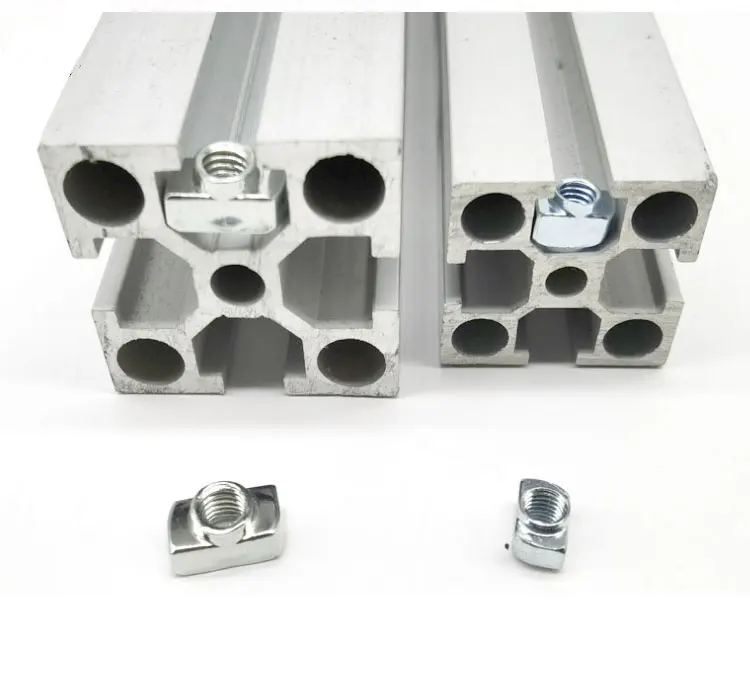 ZhiJia Wholesale Factory Hot Sale Stainless Steel Slot 8mm T-slot Nuts M6/M8 Half Round Nut Roll-in Spring Ball T Nut