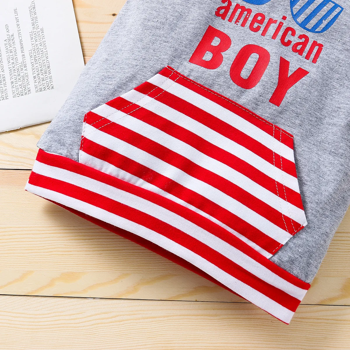 Baby Clothes Summer American Toddler Boys Stripe Star Hooded T-shirt Shorts 2 Pcs Outfits Independence Day Boys Clothing Sets