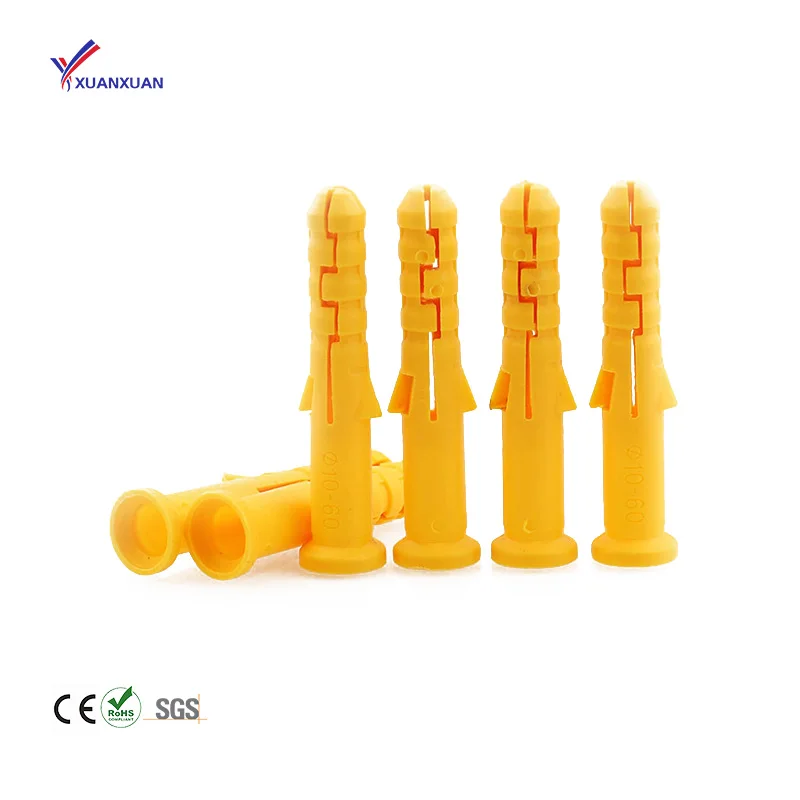 Best Selling Plastic Drywall Inserts Sleeve Plastic Molly Anchor Yellow