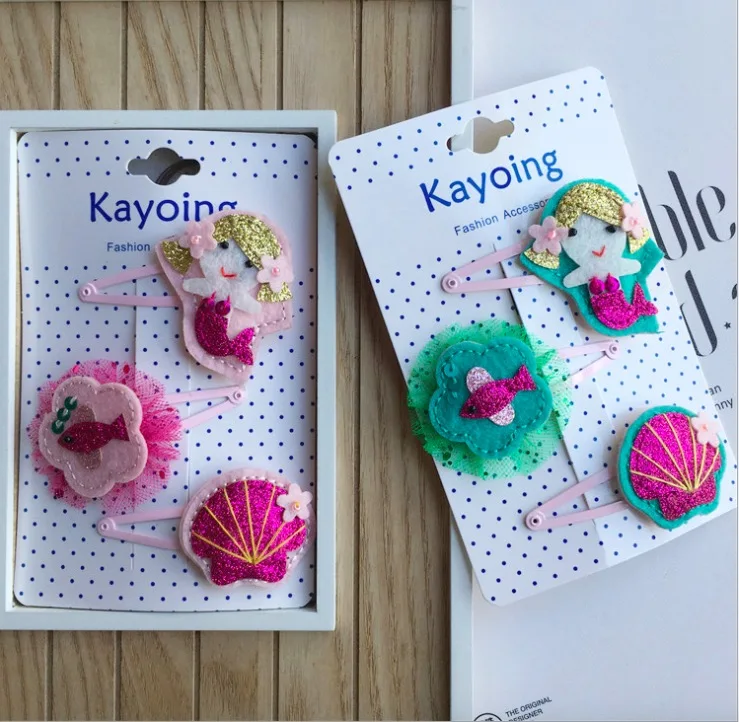 
under the sea hair clips girls felt hair clips baby mermaid hair clips 