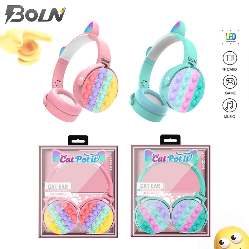 2021 Newest Products Wireless Earphone Wireless BT 5.0 Headsets Cat Headphones