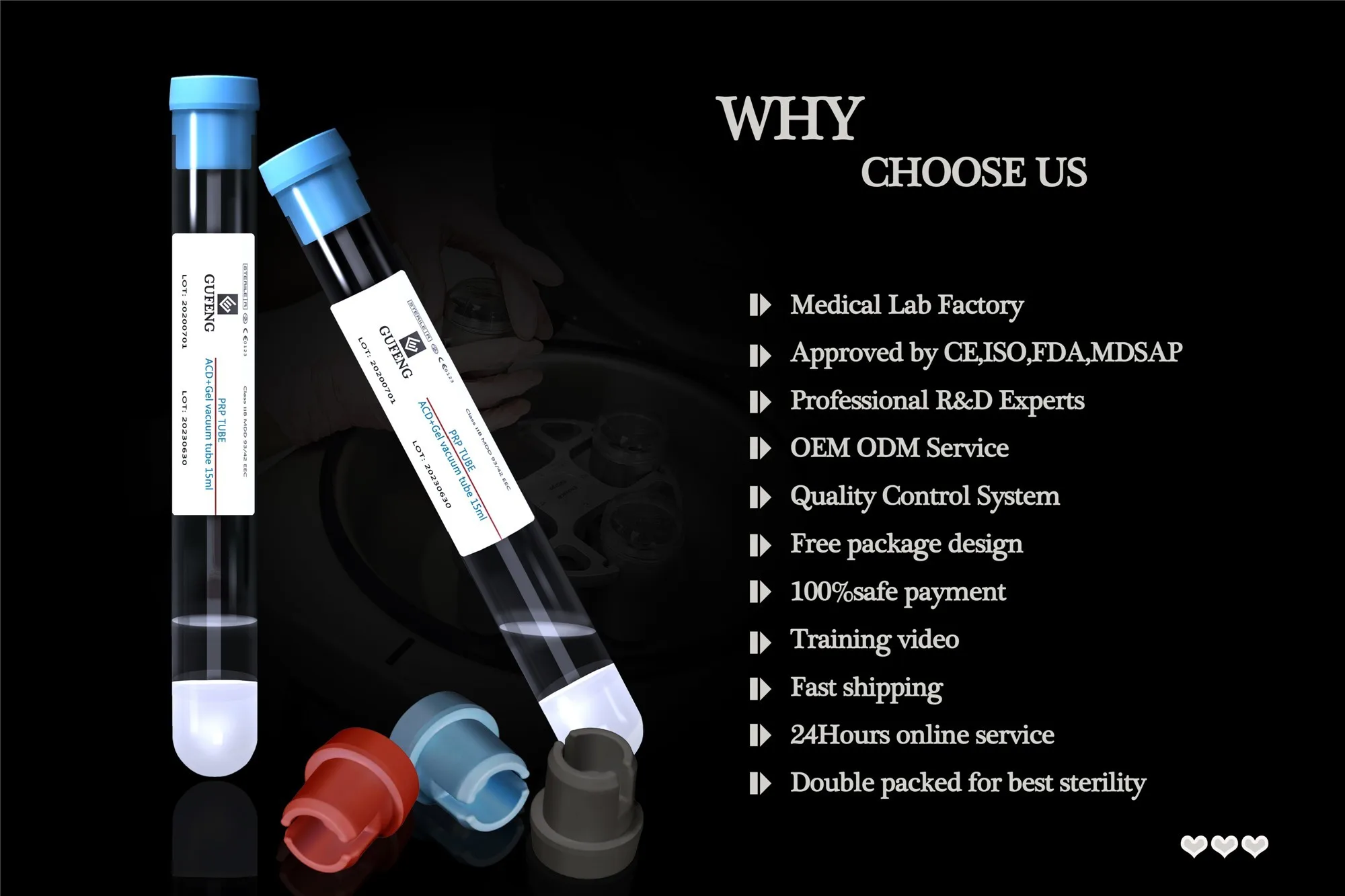 2022 new products medical sterile prp tube stem cell centrifuge machine