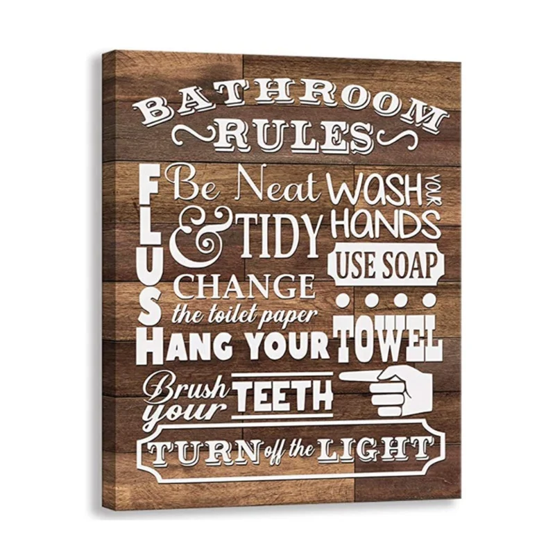  Modern Custom size pattern print wood background bathroom laundry room wall