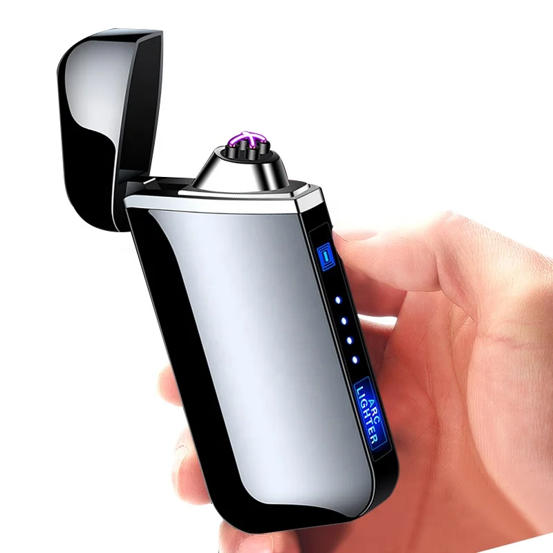 Металлическая плазменная зажигалка с Usb-зарядкой и сенсорной кнопкой