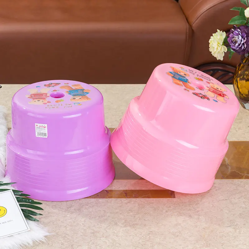 Household Plastic Round Stool Stackable Indoor And Outdoor Portable Stable Sitting Stool