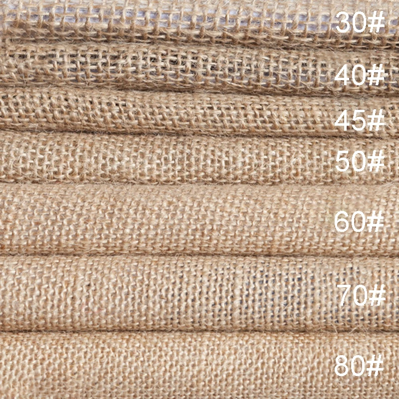 Factory Direct Jute Fabric Mulch Burnout Burlap Luggage Fabric Retro Background Sizing Dyeing for Table Runners and Tote Bags