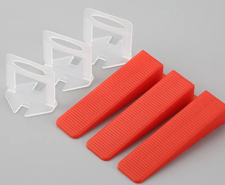 Wedges and Tile Spacers for leveling tools system