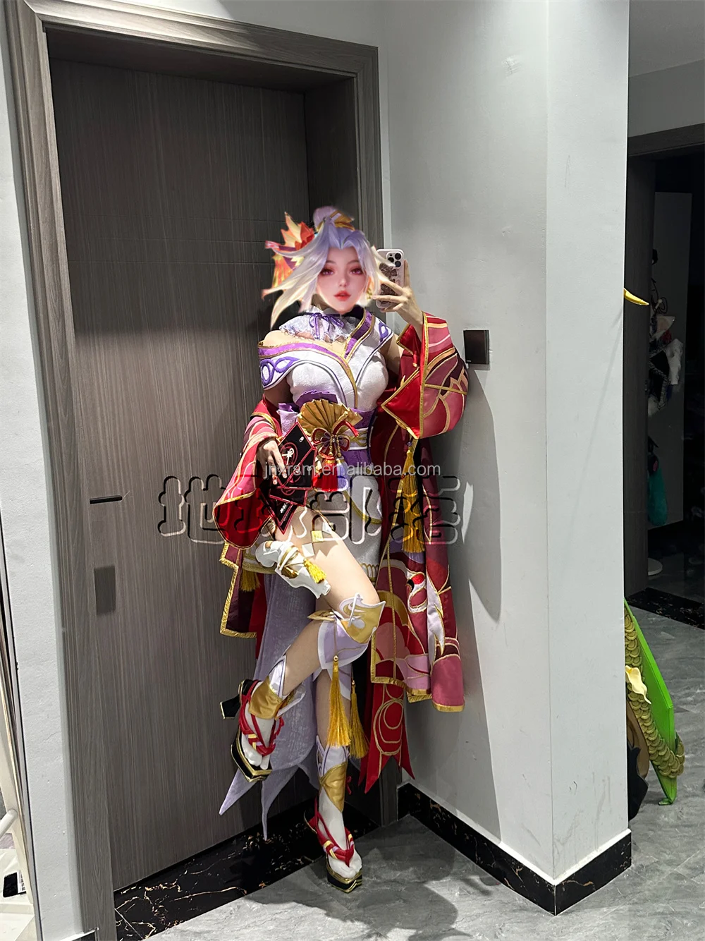 2024 Hot Selling King of Glory Unknown Fire Dance Flower Fight Cosplay Costume Wig Anime Chinese Style for Women Game ecoparty