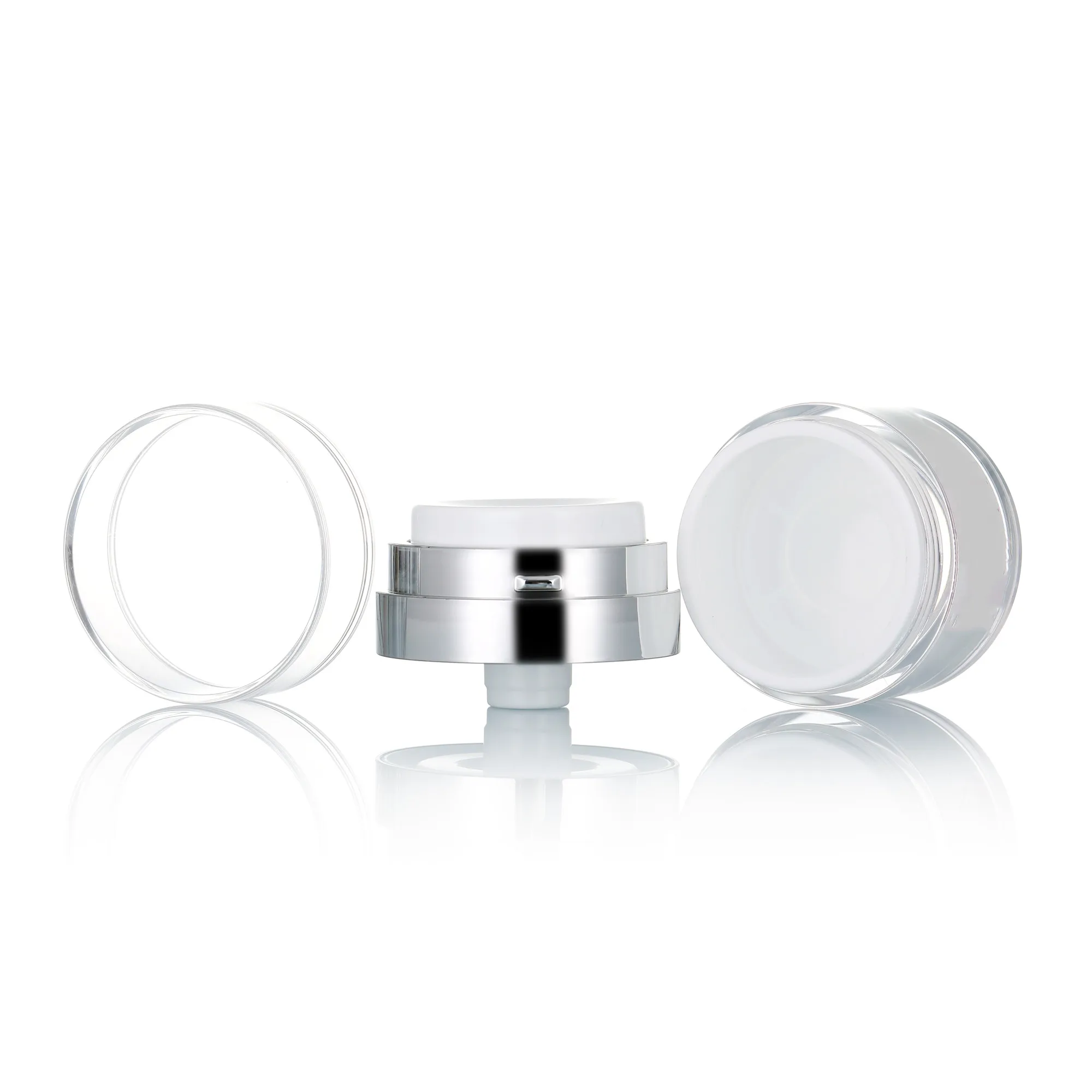 New Product 5G 10G 15G 20G 30G 50G 100G Clear Amber Blue Green Matte Frosted Black Coloured Round Pots Glass Cosmetic Cream Jars