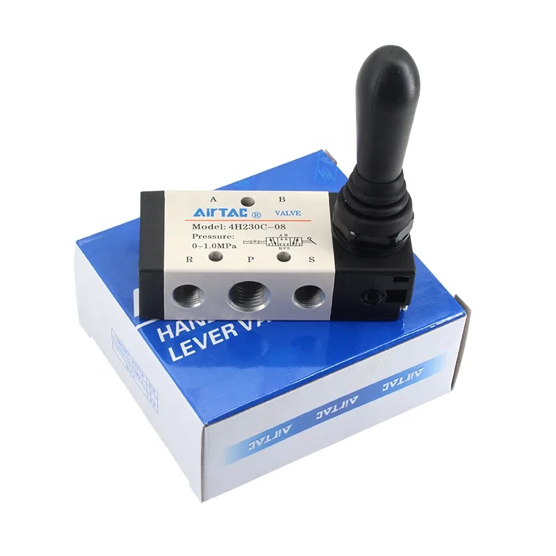 AIRTAC ISOVG32 Hand lever valve 5/3way hand mechanical valve pneumatic switching element 5/2way hand valve