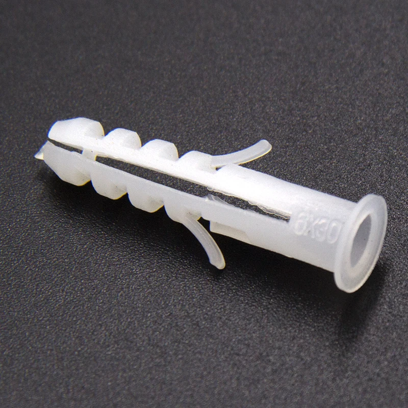 PE Nylon Fish Shaped Expansion Tube Edgeless Rubber Particles M4-M16 Plastic Rubber Wall Plug with Holes Smooth and burr free