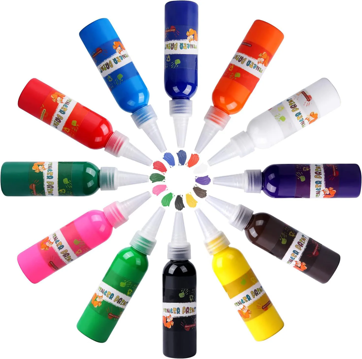 65 pack washable paint for kids 2 oz washable paint for kids non-toxic finger paint for kids