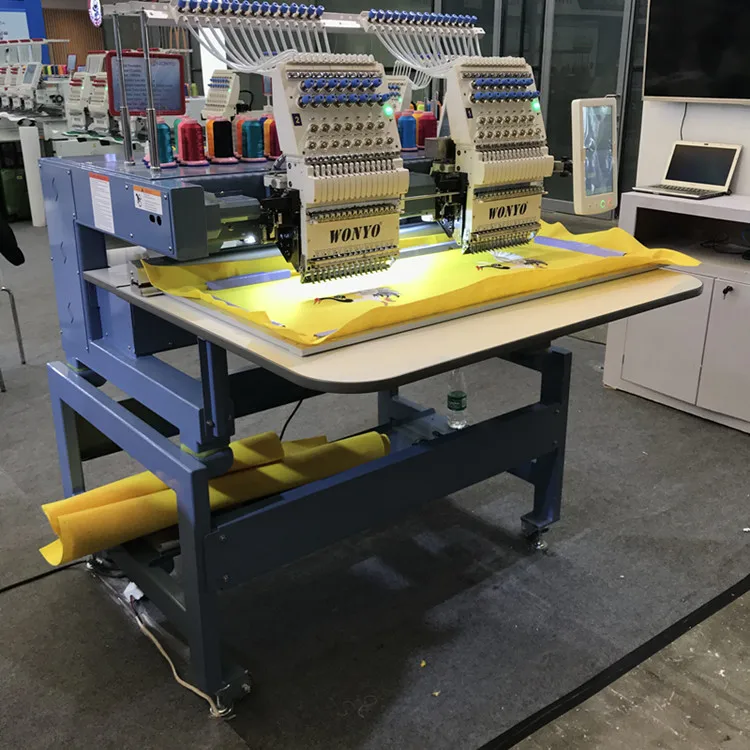 WONYO 2 Head Automatic Trimming Dahao Control System Computer Cap Embroidery Machine Price for sale