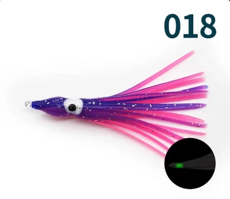 4 inches Octopus Squid Skirt Lures Bait Saltwater Soft Fishing Lures