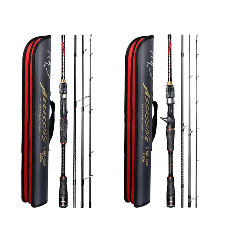 1.8m/ 2.1m/ 2.4m Carbon Spinning Fishing Rod Travel Rod Casting Travel Fishing Rod