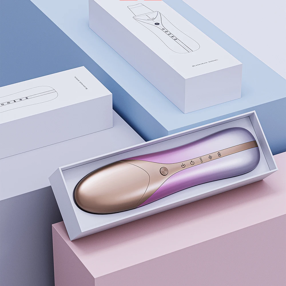 Wecomfy HYK-300 portable ultrasonic skin scrubber spatula wireless mini multifunction skin Peeling skin care device