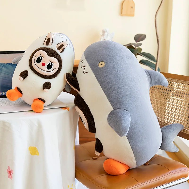 Cute Cartoon POP MART Stuffed Animal Plush Toys soft shark doll Labubu Plush pillow anime Stuffed Animals