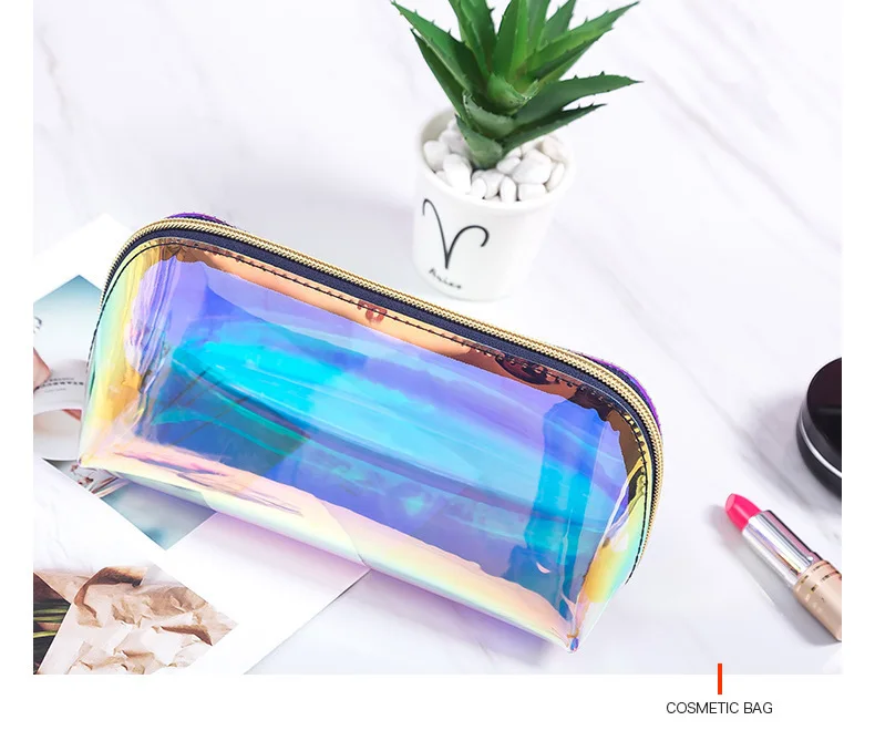 2021 luminous Hot Sale Portable Makeup Cosmetic Storage Bag for Travel Fashion Custom Customized