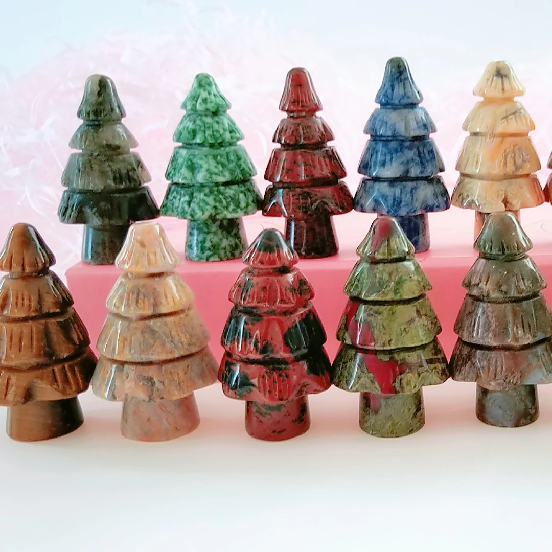 Натуральный зеленый кварц натуральный кристалл деревья гравировка исцеляющая скульптура для украшения дома ремесла