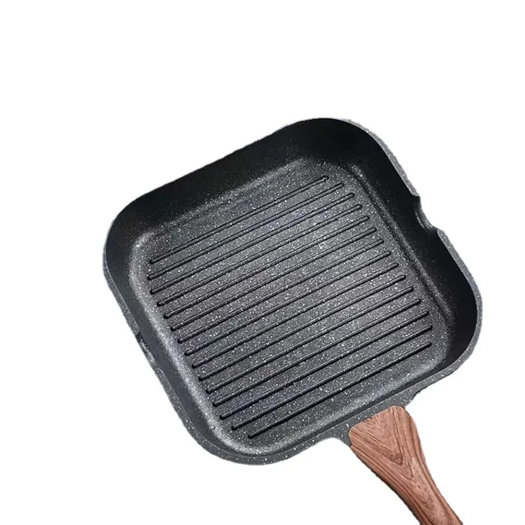 Best Selling High Quality Non-Stick Square Fry Pans Multi-Function Breakfast Steak Egg Frying Pan Outdoor BBQ Grill Pan Ford