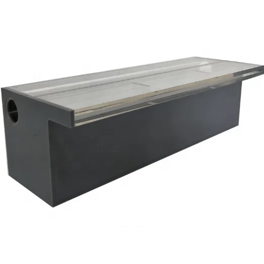 30mm short lip indoor LED garden acrylic sheer descent swimming pool wall waterfall