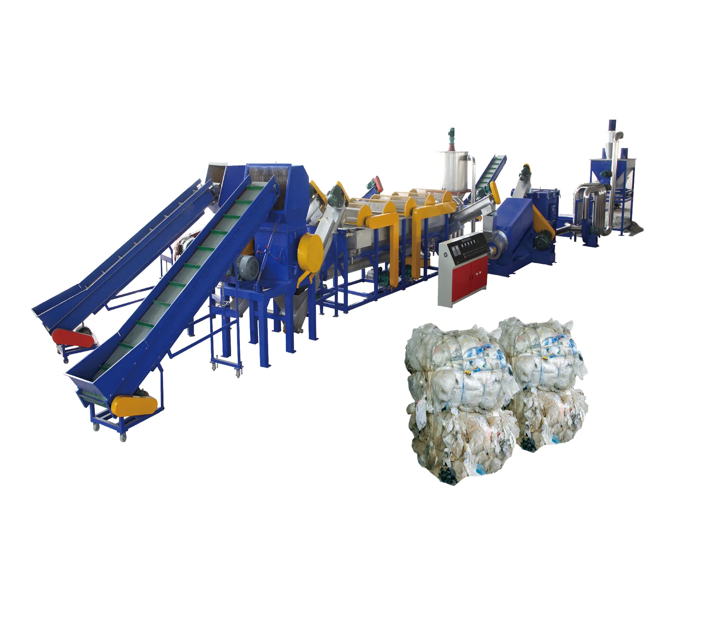 hot selling waste scrap used scrap ldpe lldpe hdpe pe pp film bags crushing washing drying recycling machine line plant