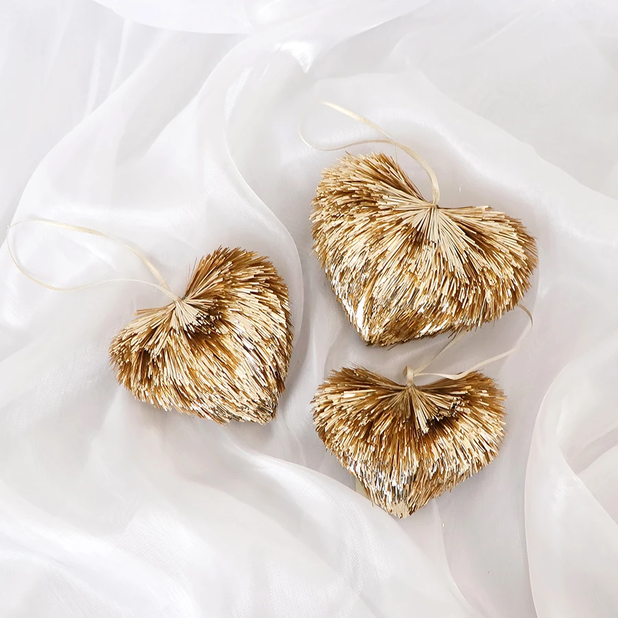 New material PET Christmas ornament with atmosphere and exquisite heart-shaped decoration