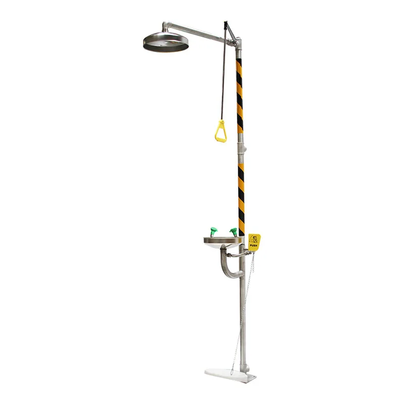 Foot control 304 Stainless Steel Emergency Combination Shower and Eye Wash Station