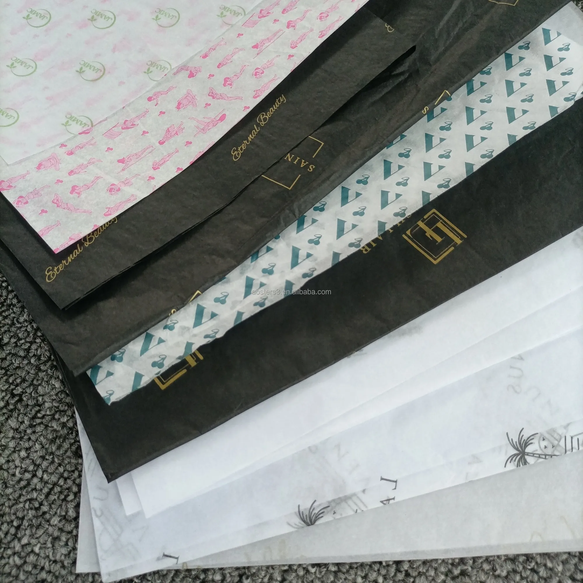 Custom clothing shoes with tissue paper packaging clothing white paper printing LOGO