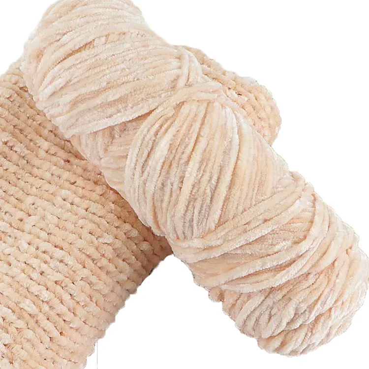 Maikwin 100%polyester chenille yarn soft polyester velvet chenille chunky yarn for knitting weaving clothes