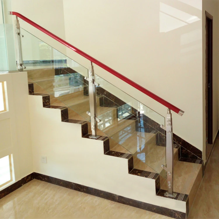 Model Railing Holder Stair Stainless Steel Handrail Bracket Fixed Glass Hardware For Tempered Glass Railing
