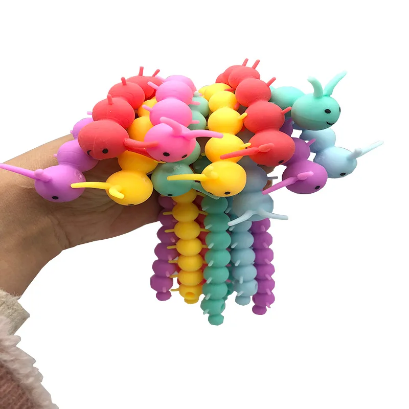 Caterpillar Fidget Worm Stretchy Strings Toy Caterpillar Worms Fidget Toy for Kids