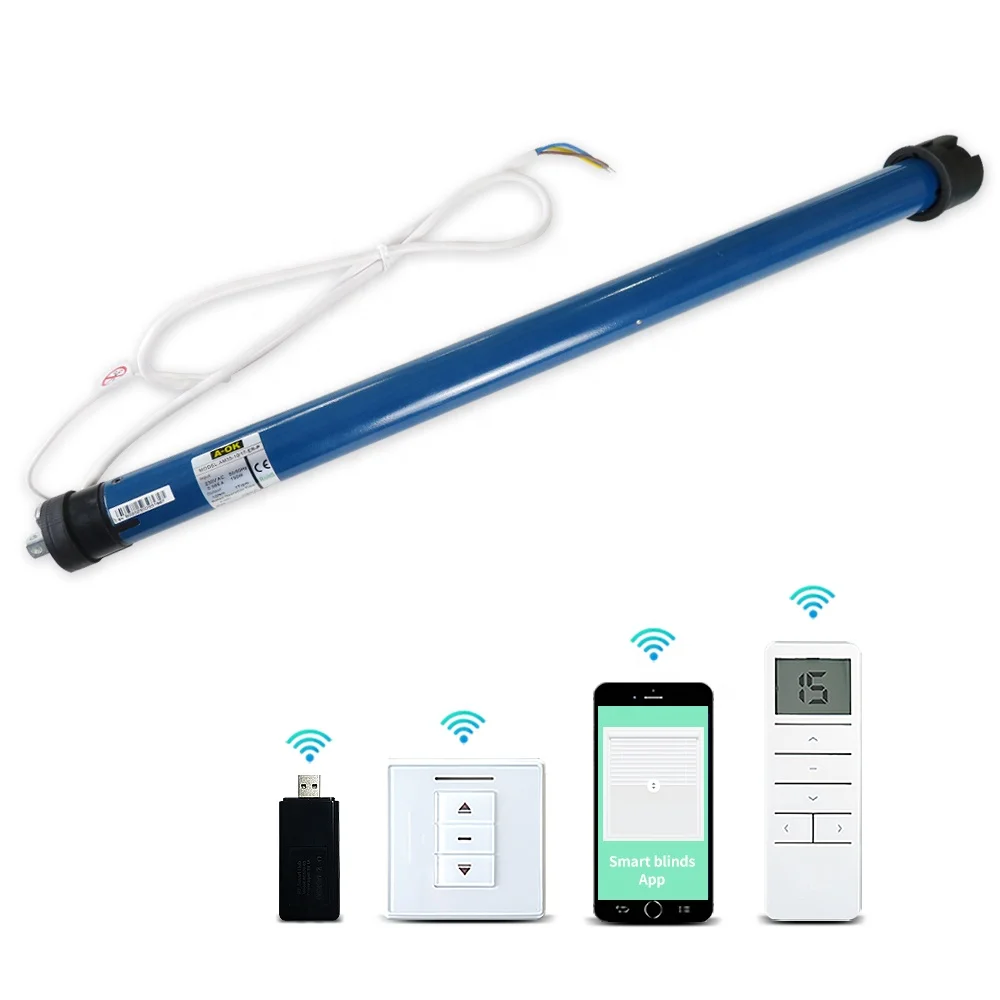 45MM Modern Large Torque Electric Automatic Smart Remote Control Tuya Alexa Google A-OK Tubular Motor Made In China