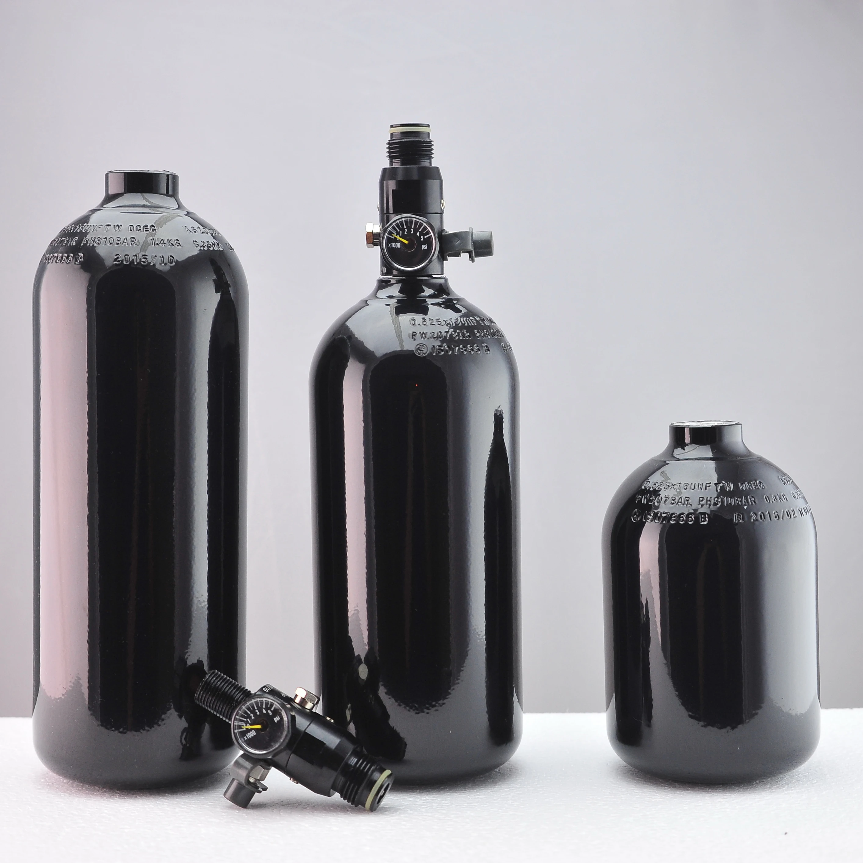 48CI High Pressure 0.8L HPA pcp tanks paintball co2 air gas cylinder with regulator