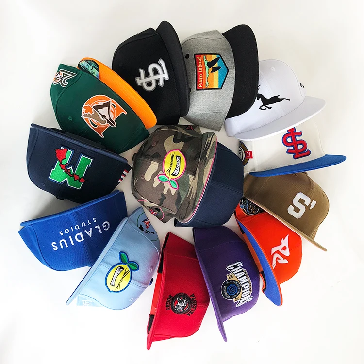 blank pro twill snapback, cotton baseball caps bulk flat brim snapback baseball cap custom embroidery punk cap hat