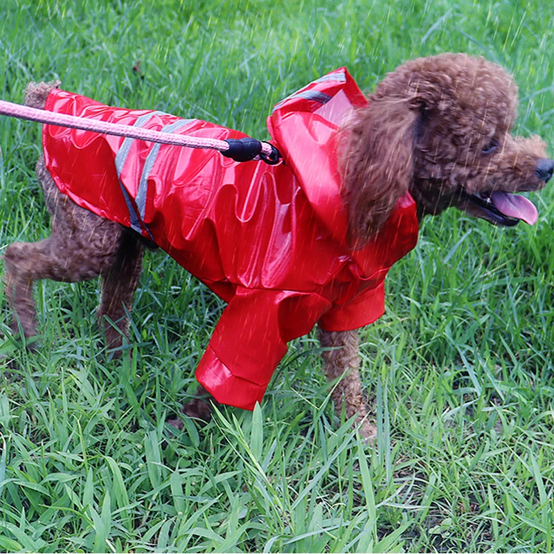 diy fashion blank hi vis reflective polyester winter pet jumpsuit dog raincoat hoodie clothes for europe dog apparel accessory