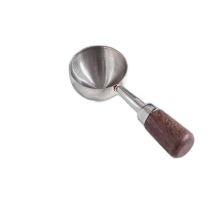 Stainless Steel Tablespoon Spoon and Scooper with Long Wooden Handles