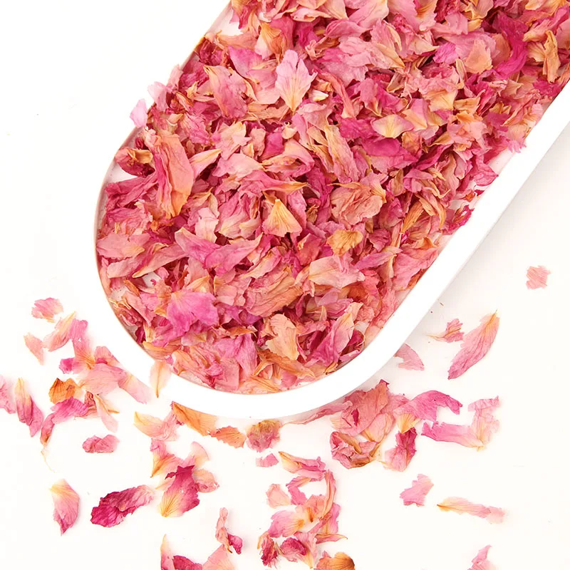 Clean Small  Dried Flower Dry Organic Dry Petals Pure Light Pink Dried Rose Petals for Wedding Confetti/Tea/Candle/Cake