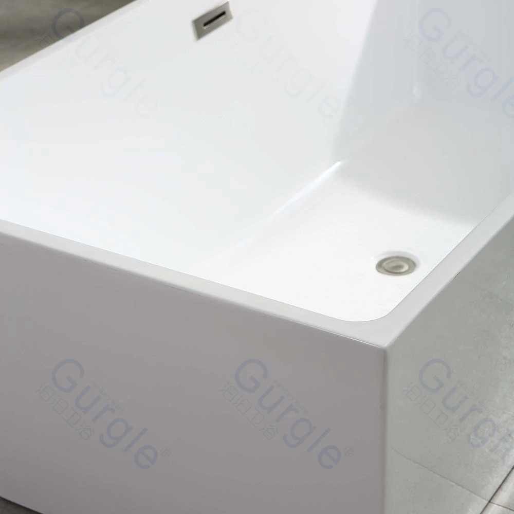 White Pure Acrylic Luxury bathtubs Acrylic Bathtubs Modern Design for Home and Hotel Freestanding Bathtubs
