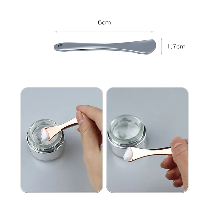 best selling face rose gold facial mask brush with spoon cosmetic cream jar with spatula beauty