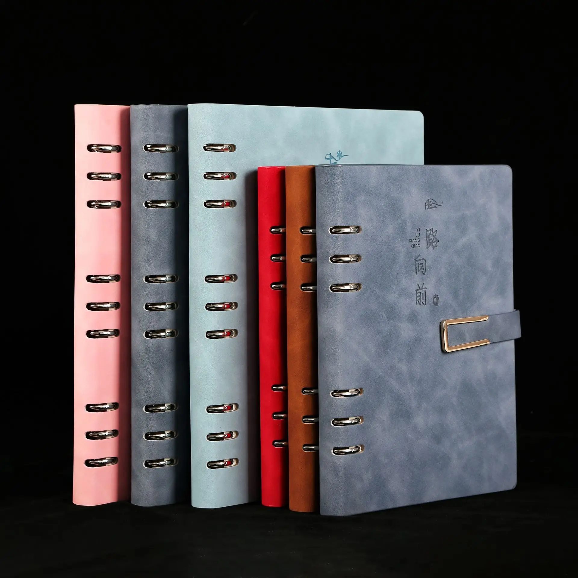 Оптовая продажа цветной блокнот из искусственной кожи с 9 кольцами роскошная бумага для письма Обложка книг A3 A4 A5 индивидуальный чехол принтом