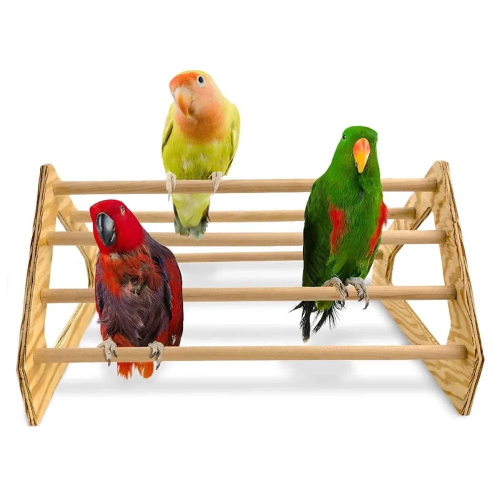 Wooden Jungle Gym Roosting Bar Chicken Toys for Coop and Brooder for Baby Chicks Pet Holder