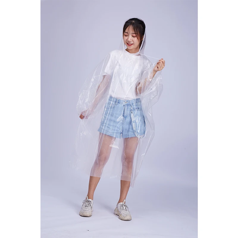 
Горячая Распродажа, одноразовое пончо от дождя, пластиковый прозрачный аварийный полиэтиленовый дождевик, плащ от дождя, удобный в переноске уличный дождевик с капюшоном 