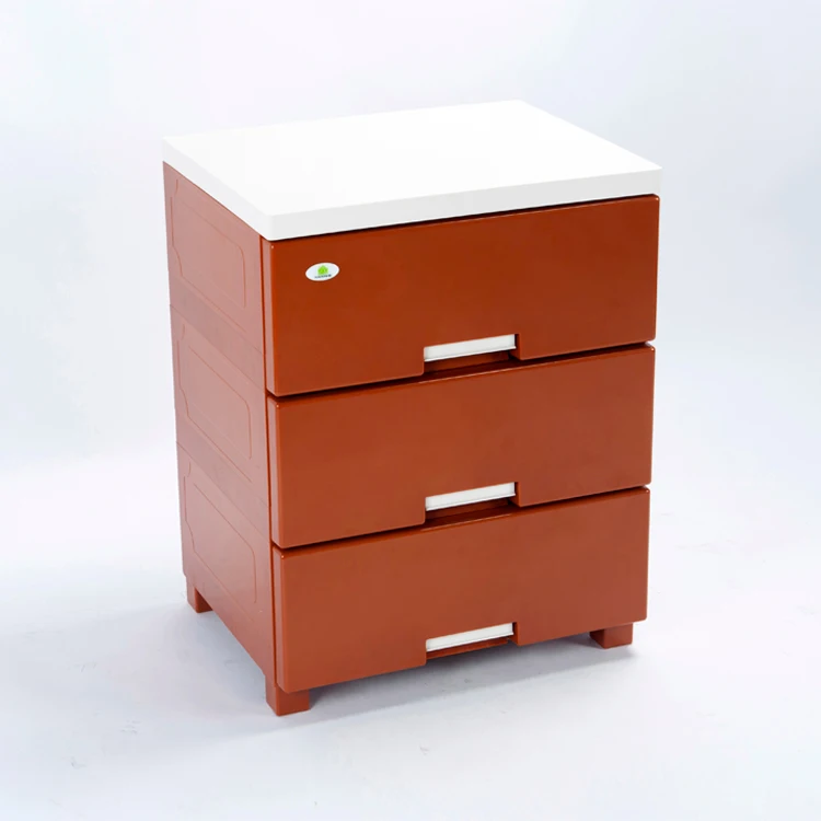 
Wholesale home usage storage drawer night stands bedroom luxury furniture plastic cupboard for clothes cabinet 