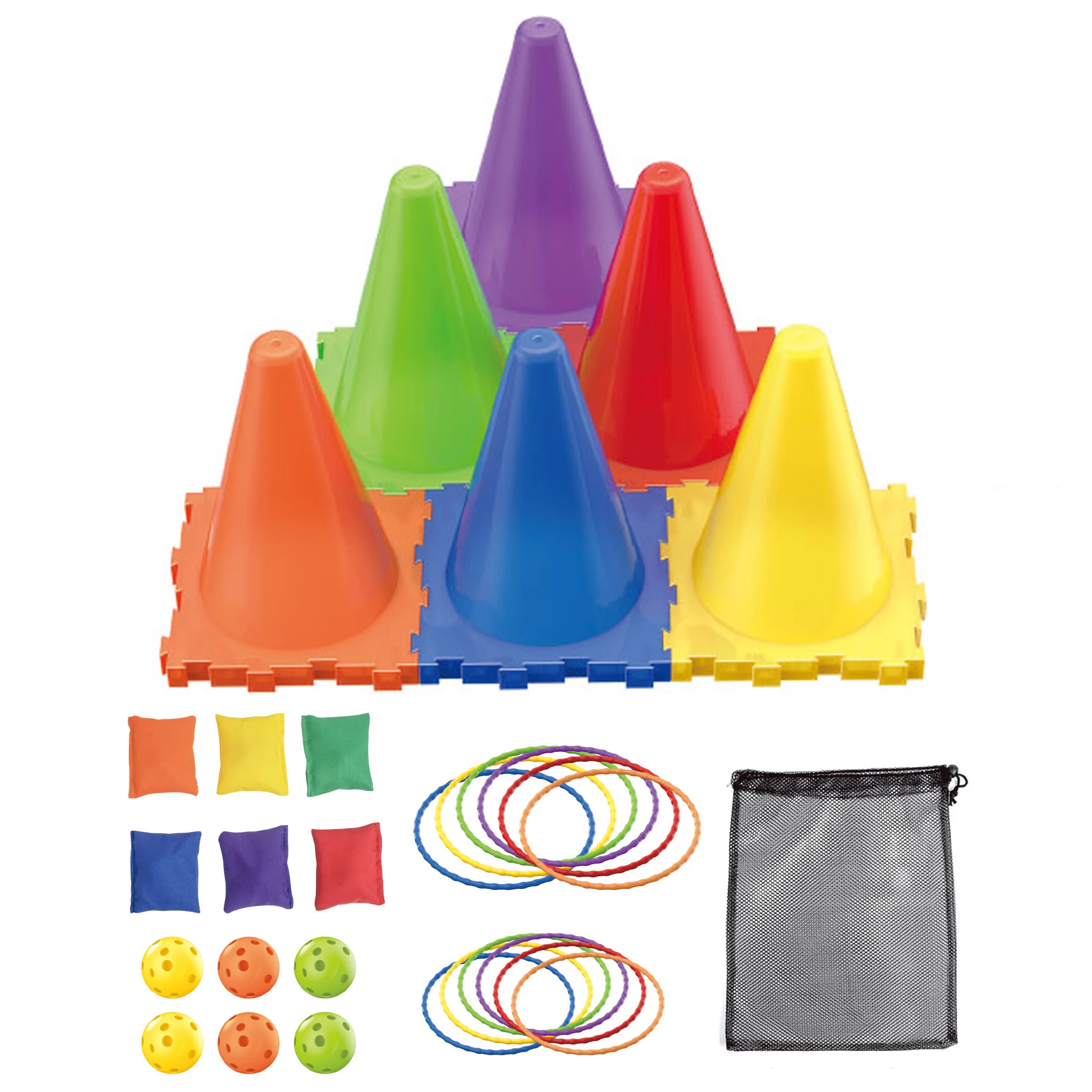 3 In 1 Cornhole Bean Bag Ring Toss Throwing Game with LED Light Combo Set for Kids Tossing Game Set Indoor Outdoor Sport Game