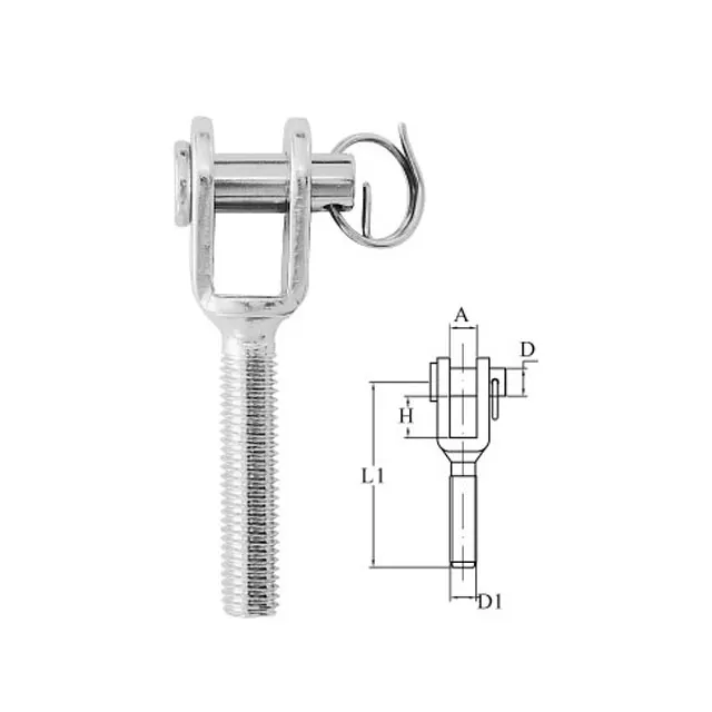 Вилка из нержавеющей стали с внешней резьбой специальный