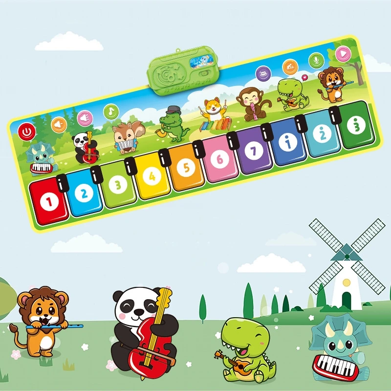 Hot Selling New Born Baby Pedal Fitness Stand Rack Piano Multi Function Baby Pedal Piano With Early Educati